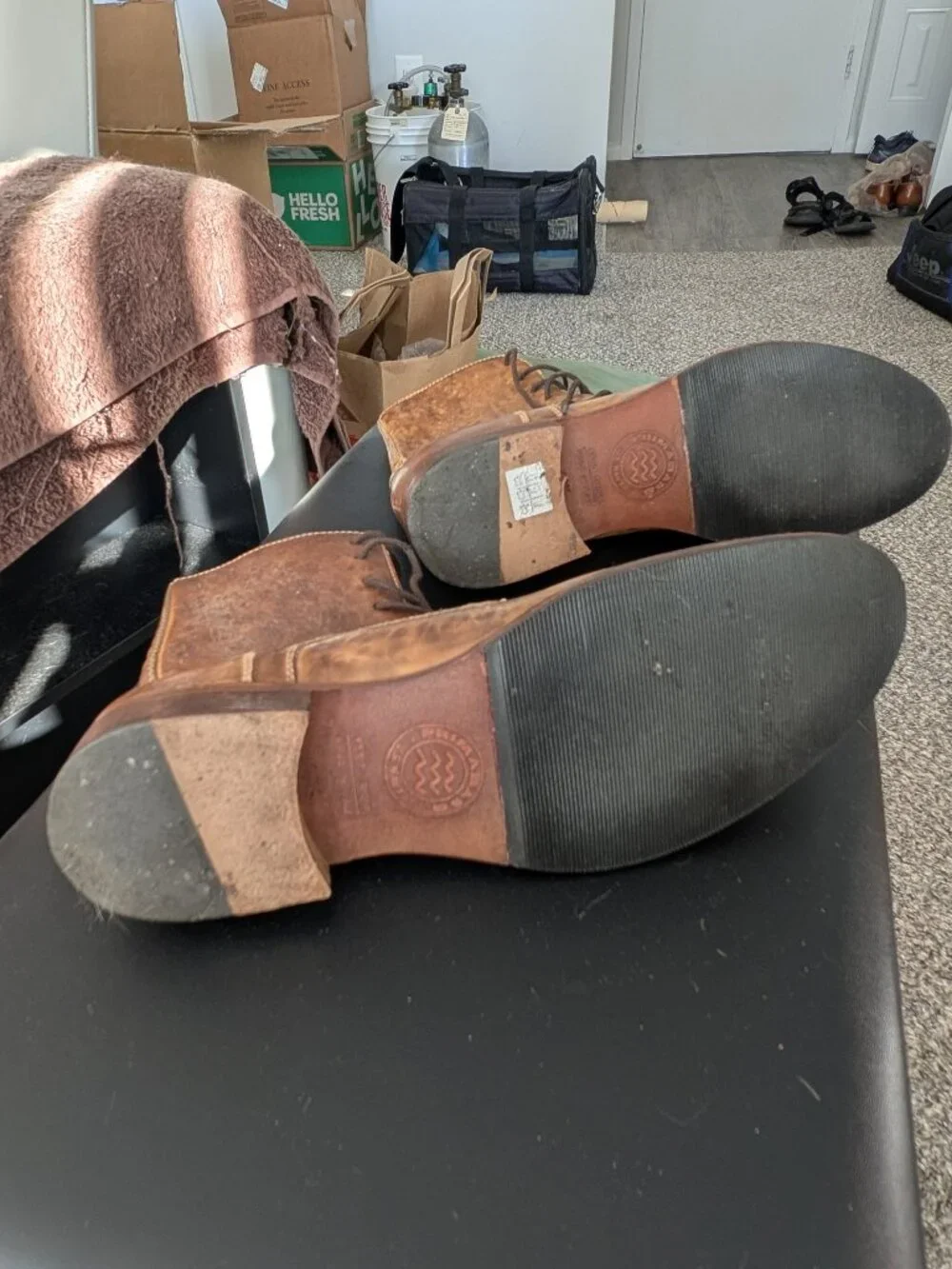 Italian leather high top shoes